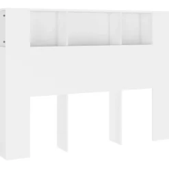 vidaXL Armoire de tête de lit Blanc 140x18,5x104,5 cm 811925