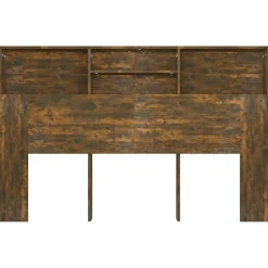 vidaXL Armoire de tête de lit Chêne fumé 160x19x103,5 cm 817252