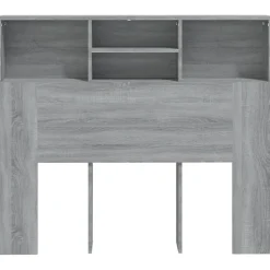 vidaXL Armoire de tête de lit Chêne fumé 120x19x103,5 cm