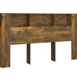 vidaXL Armoire de tête de lit Chêne fumé 180x18,5x104,5 cm 817276