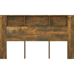 vidaXL Armoire de tête de lit Chêne fumé 180x18,5x104,5 cm 817276