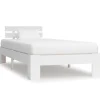 vidaXL Cadre de lit Blanc Bois de pin massif 90 x 200 cm