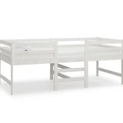 vidaXL Cadre de lit Blanc 90x200 cm Bois de pin massif 833096