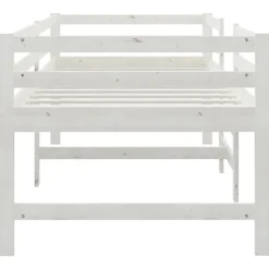 vidaXL Cadre de lit Blanc 90x200 cm Bois de pin massif 833096