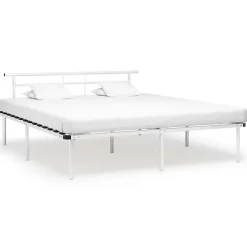 vidaXL Cadre de lit Blanc Métal 180x200 cm