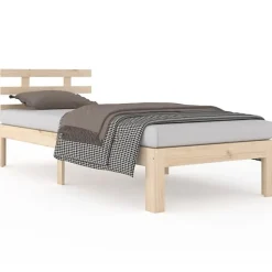 vidaXL Cadre de lit Bois massif 100x200 cm 814744