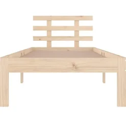 vidaXL Cadre de lit Bois massif 100x200 cm 814744