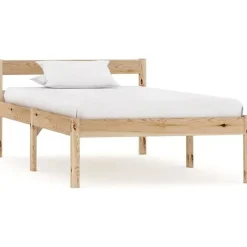 vidaXL Cadre de lit Bois de pin massif 100 x 200 cm