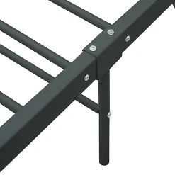 vidaXL Cadre de lit Gris Métal 160 x 200 cm