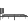 vidaXL Cadre de lit métal avec tête de lit noir 120x190 cm 350861