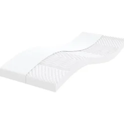 vidaXL Matelas en mousse blanc 100x200 cm 7 zones dureté 20 ILD 356353