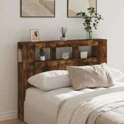 vidaXL Tête de Lit à LED, Tête de Cadre de Lit, Accessoire de Lit Double, Meuble de Chambre à Coucher Maison Intérieur, 837348