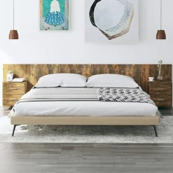 vidaXL Tête de lit avec armoires Chêne fumé Bois d'ingénierie 3115737