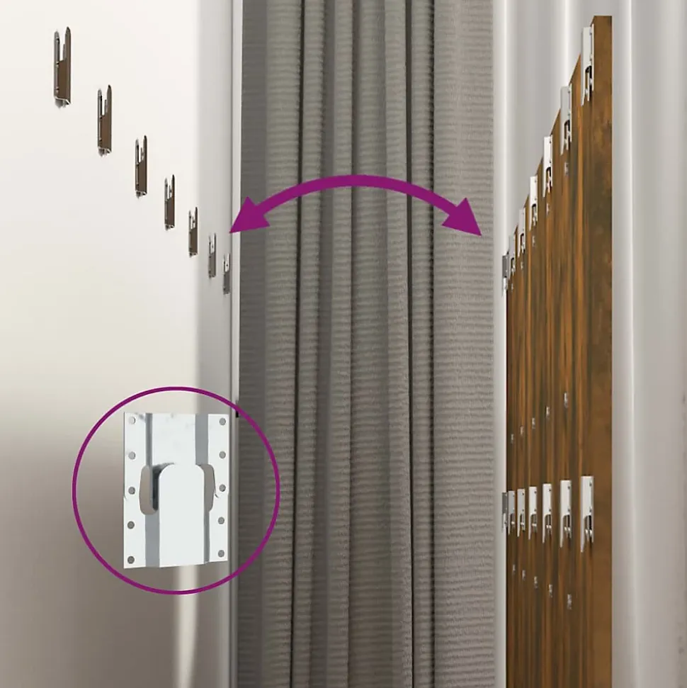 vidaXL Tête de lit avec armoires Chêne fumé Bois d'ingénierie 3115761