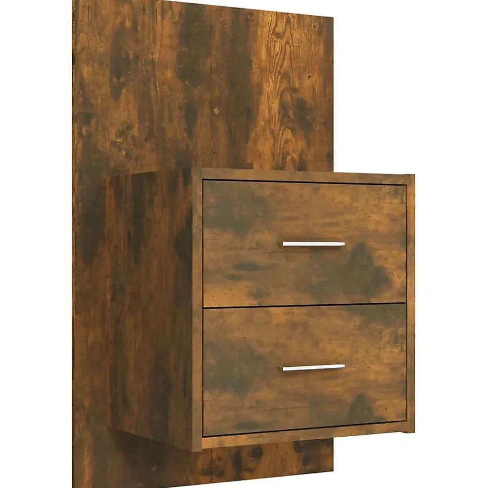 vidaXL Tête de lit avec armoires Chêne fumé Bois d'ingénierie 3115761