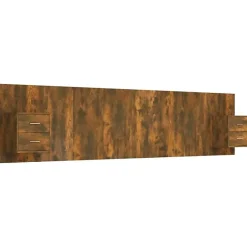 vidaXL Tête de lit avec armoires Chêne fumé Bois d'ingénierie 3115761