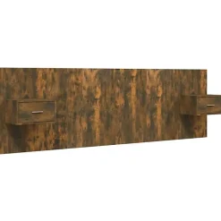 vidaXL Tête de lit avec armoires Chêne fumé Bois d'ingénierie 3115705