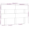 vidaXL Tête de lit Blanc 184x3x81 cm Bois massif de pin 819086