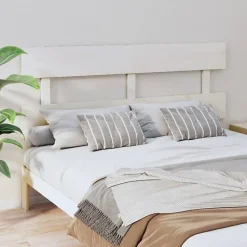 vidaXL Tête de lit Blanc 164x3x81 cm Bois massif de pin 819081