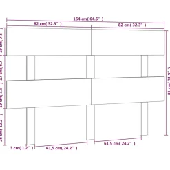 vidaXL Tête de lit Blanc 164x3x81 cm Bois massif de pin 819081