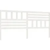 vidaXL Tête de lit Blanc, 186x4x100 cm Bois massif de pin