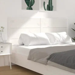 vidaXL Tête de lit Blanc 146x4x100 cm Bois massif de pin 818721