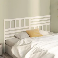 vidaXL Tête de lit Blanc, 206x4x100 cm Bois massif de pin