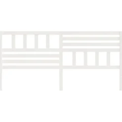 vidaXL Tête de lit Blanc, 206x4x100 cm Bois massif de pin