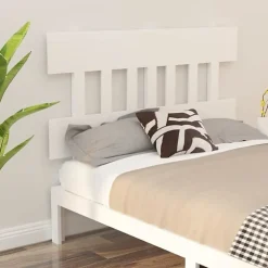 vidaXL Tête de lit Blanc 203,5x3x81 cm Bois massif de pin 819141