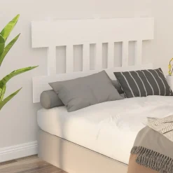 vidaXL Tête de lit Blanc 203,5x3x81 cm Bois massif de pin 819141