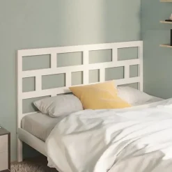 vidaXL Tête de lit Blanc 146x4x100 cm Bois massif de pin
