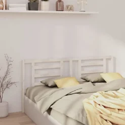 vidaXL Tête de lit Blanc 206x4x100 cm Bois de pin massif 818841