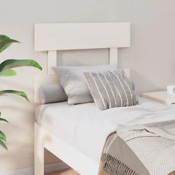 vidaXL Tête de lit Blanc 93,5x3x81 cm Bois massif de pin 819051