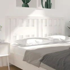 vidaXL Tête de lit Blanc 146x4x100 cm Bois massif de pin 818671