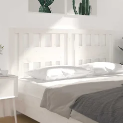 vidaXL Tête de lit Blanc 146x4x100 cm Bois massif de pin 818671
