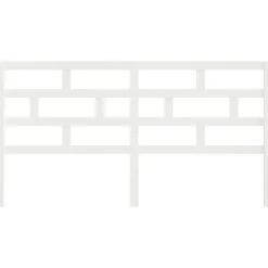 vidaXL Tête de lit Blanc 206x4x100 cm Bois massif de pin