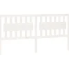 vidaXL Tête de lit Blanc 185,5x4x100 cm Bois massif de pin 818586