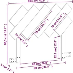 vidaXL Tête de lit cire marron 100 cm bois massif de pin 844381