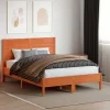 vidaXL Tête de lit cire marron 135 cm bois massif de pin 844323