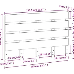 vidaXL Tête de lit cire marron 180 cm bois massif de pin 844448