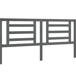 vidaXL Tête de lit Gris 186x4x100 cm Bois de pin massif 818837