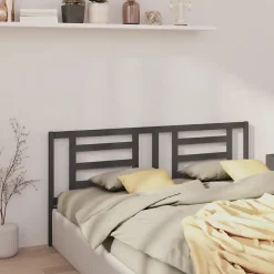 vidaXL Tête de lit Gris 186x4x100 cm Bois de pin massif 818837