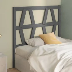 vidaXL Tête de lit Gris 81x4x100 cm Bois massif de pin 818597