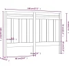 vidaXL Tête de lit Gris 146x4x100 cm Bois massif de pin 817792