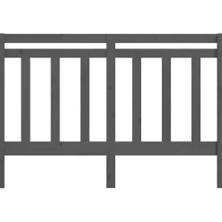 vidaXL Tête de lit Gris 146x4x100 cm Bois massif de pin 817792