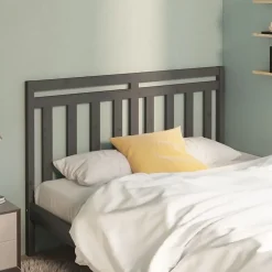 vidaXL Tête de lit Gris 146x4x100 cm Bois massif de pin 817792
