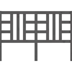 vidaXL Tête de lit Gris 166x4x100 cm Bois massif de pin 817852