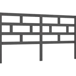 vidaXL Tête de lit Gris 186x4x100 cm Bois massif de pin