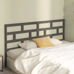 vidaXL Tête de lit Gris 186x4x100 cm Bois massif de pin