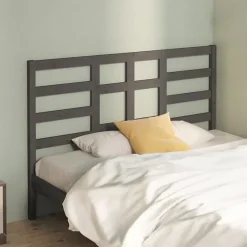 vidaXL Tête de lit Gris 156x4x104 cm Bois massif de pin 818147
